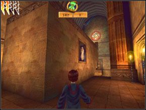 Za pomocą pola od Spongify wskocz na górę i przepchaj kolumnę, by spadła - wskocz na nią i się odwróć - Sala Treningowa Spongify | Nauka Spongify w Harry Potter i Komnata Tajemnic - Harry Potter i Komnata Tajemnic - poradnik do gry