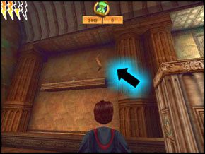 (SEKRET 9/16) We wskazanym miejscu otwórz drzwi czarem z dystansu, a później skorzystaj z odkrytego przez różdżkę pola, by tam wskoczyć - jest tam gwiazdka - Sala Treningowa Spongify | Nauka Spongify w Harry Potter i Komnata Tajemnic - Harry Potter i Komnata Tajemnic - poradnik do gry