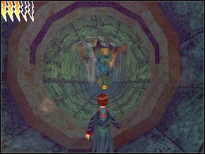 Biegnij okrągłym korytarzem nie zważając na kamienie - Komnata Tajemnic - I | Komnata Tajemnic w Harry Potter i Komnata Tajemnic - Harry Potter i Komnata Tajemnic - poradnik do gry