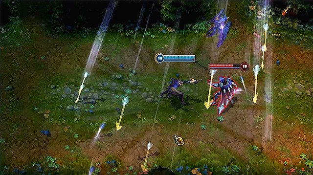 Pamiętaj, że zadasz tym większe obrażenia im mniej zdrowia mają przeciwnicy także umiejętność ta bardziej wykorzystywana jest w charakterze finishera, niż openera - Umiejętności | Quinn | League of Legends - League of Legends - poradnik do gry