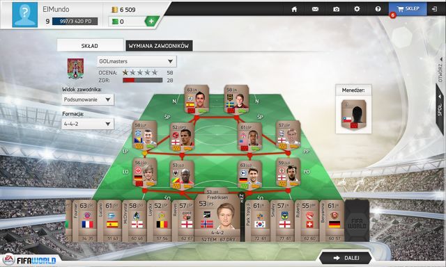 By dokonać zmian w składzie, musimy dotrzeć do panelu