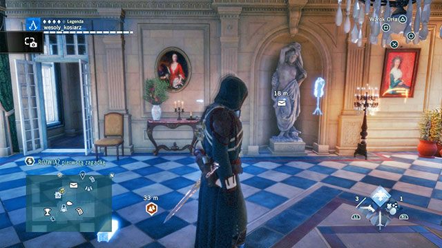 Ostatnia odpowiedź znajduje się na dachu Cafe, pod wiatrowskazem w kształcie koguta, nad pokojem Arno - Zadania poboczne | Ile Saint-Louis - mapa w AC Unity - Assassins Creed: Unity - poradnik do gry