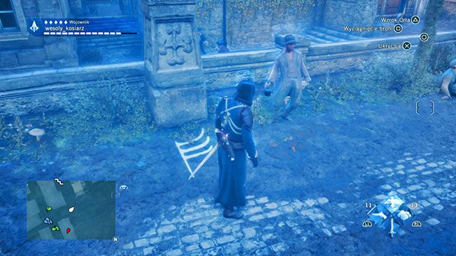 Symbol znajduje się nieopodal Ponte Notre-Dame, na ziemi przed posągiem - Zadania poboczne | Palais de Justice - mapa w AC Unity - Assassins Creed: Unity - poradnik do gry