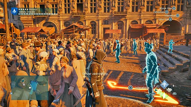 Drugą odpowiedź znajdziesz przed ratuszem, na ziemi tuż obok gilotyny, na samym skraju obszaru zastrzeżonego - Zadania poboczne | Hotel de Ville - mapa w AC Unity - Assassins Creed: Unity - poradnik do gry