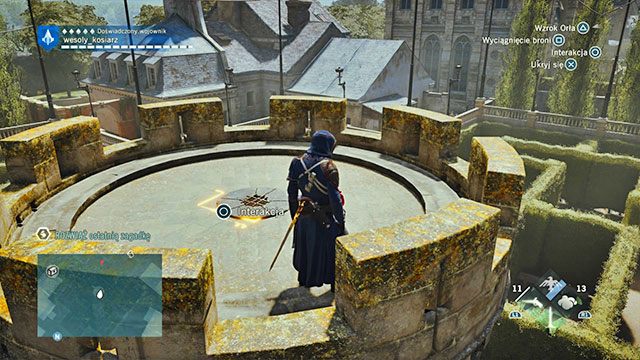 Ostatnia odpowiedź znajduje się na szczycie stojącej w centrum labiryntu wieży - Zadania poboczne | Arsenal - mapa w AC Unity - Assassins Creed: Unity - poradnik do gry