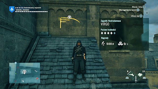Symbol znajdziesz w północnej części dzielnicy, na ścianie kościoła - Zadania poboczne | Porte-Saint-Denis - mapa w AC Unity - Assassins Creed: Unity - poradnik do gry