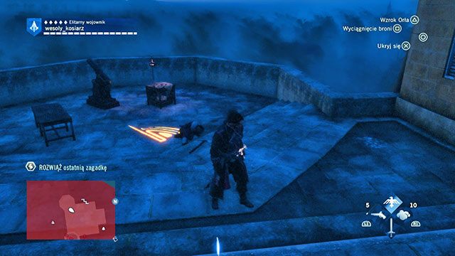 Trzecią odpowiedź znajduje się na szczycie zachodniej wieży Obserwatorium Paryskiego, na podłodze - Paryskie Opowieści | Faubourg Saint-Germain - mapa w AC Unity - Assassins Creed: Unity - poradnik do gry