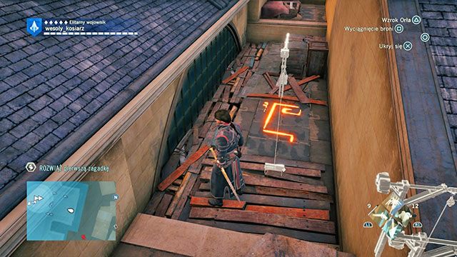 Pierwszą odpowiedź znajdziesz w północnej części Panteonu, na dachu, w zagłębieniu za frontonem - Zadania poboczne | Saint-Jacques - mapa w AC Unity - Assassins Creed: Unity - poradnik do gry
