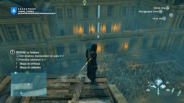 Gęsty tłum pomoże ci wejść do środka. - 01 - Spotkanie przy obiedzie | Solucja AC Unity - Assassins Creed: Unity - poradnik do gry