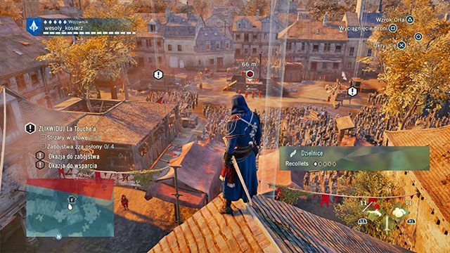 Plac jest pełen ludzi, którzy pomogą ukryć twoją obecność. - 02 - Powrót Asasyna | Solucja AC Unity - Assassins Creed: Unity - poradnik do gry