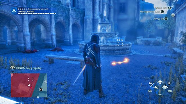 Druga odpowiedź znajduje się na terenie twierdzy Temple, obok fontanny - Zadania poboczne | Temple - mapa w AC Unity - Assassins Creed: Unity - poradnik do gry