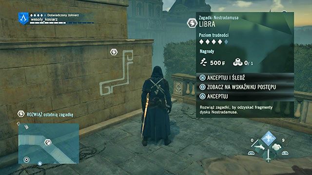 Symbol znajduje się na dachu budynku stojącego nieopodal Placu Rewolucji, na ścianie - Zadania poboczne | Tuileries - mapa w AC Unity - Assassins Creed: Unity - poradnik do gry