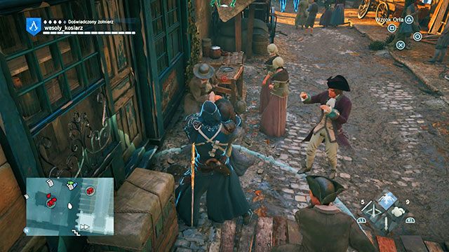 Istnieją dwie metody eliminacji wrogów przed bezpośrednią walką - zabójstwa i ogłuszania - Zabójstwa i ogłuszania | Podróżowanie po mieście w AC Unity - Assassins Creed: Unity - poradnik do gry