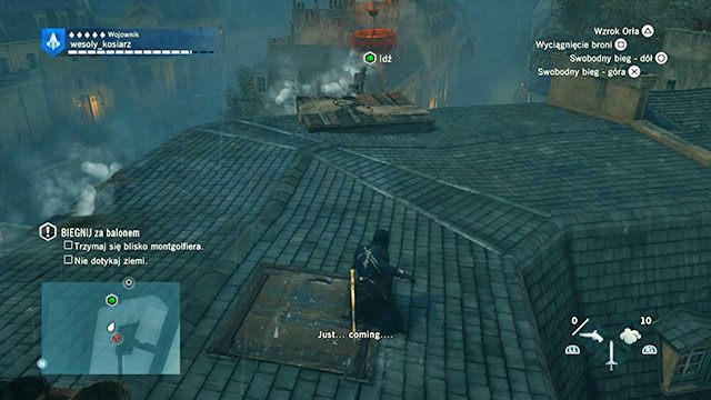 Wskocz do balonu. - 03 - Ucieczka | Solucja AC Unity - Assassins Creed: Unity - poradnik do gry