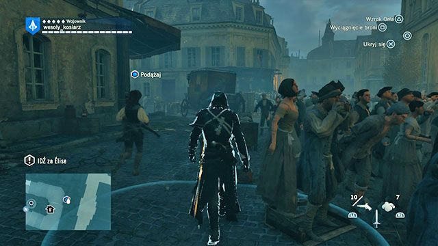 Na początku wspomnienia idź za Elise - 02 - Upadek Robespierrea | Solucja AC Unity - Assassins Creed: Unity - poradnik do gry