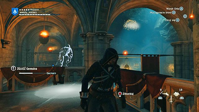 Piorun uderza w miejsce, gdzie przed chwilą był Arno. - 03 - Twierdza Temple | Solucja AC Unity - Assassins Creed: Unity - poradnik do gry