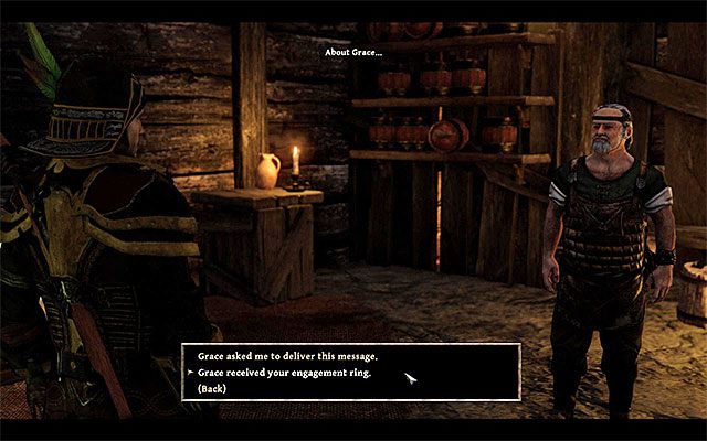 Potwierdź przekazanie Grace pierścionka - The Engagement Ring (Pierścionek zaręczynowy) | Poboczne zadania - Calador - Risen 3: Władcy Tytanów - poradnik do gry