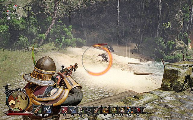 Potwory przebywają na niewielkiej plaży - Chaos in Harbour Town (Chaos w mieście portowym) | Główne zadania - Antigua - Risen 3: Władcy Tytanów - poradnik do gry