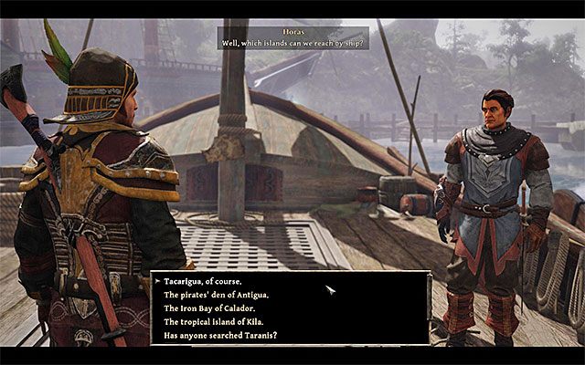 Wypytaj Horasa na temat osób, z którymi trzeba się będzie spotkać, oraz miejsc ich pobytu - Magical Efficiency (Magiczna wydajność) | Zadania załogi (Crew) | Risen 3 - Risen 3: Władcy Tytanów - poradnik do gry