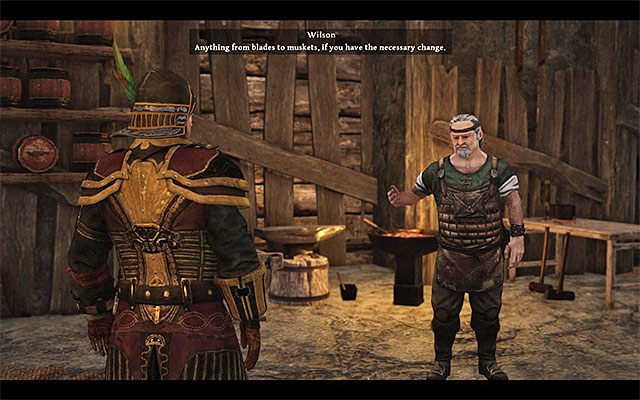 Wilson najwięcej czasu spędza w swojej pracowni - Calador | Trenerzy umiejętności | Risen 3 Władcy Tytanów - Risen 3: Władcy Tytanów - poradnik do gry