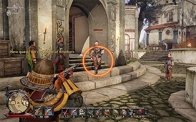 Możesz pobić Downesa lub dać mu kryształy - Were a Band of Brothers (Jesteśmy kompanią braci) | Poboczne zadania - Taranis - Risen 3: Władcy Tytanów - poradnik do gry