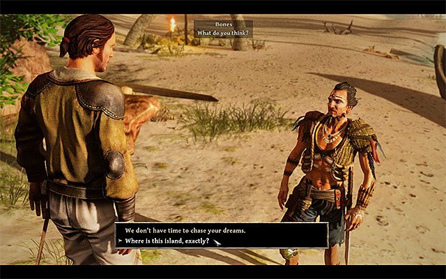 Misję tę zalicza się w trakcie rozmowy z Bonesem - Nebulous Suggestions (Mgliste sugestie) | Poboczne zadania - Wyspa Mgieł (Fog Island) - Risen 3: Władcy Tytanów - poradnik do gry