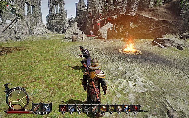 Diaz i Hector stoją przy ruinach - Paths to the Afterlife (Ścieżki do życia pozagrobowego) | Poboczne zadania - Wyspa Mgieł (Fog Island) - Risen 3: Władcy Tytanów - poradnik do gry