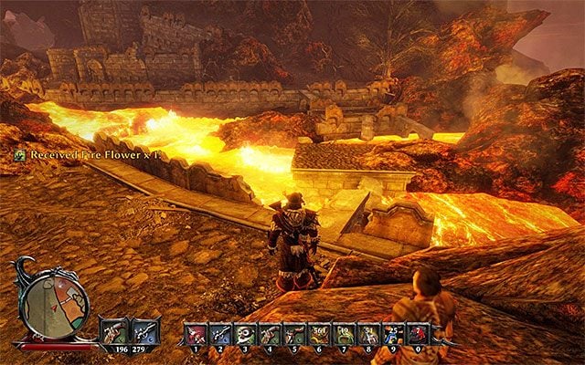 Możesz skorzystać z wysepek przy rzece lawy... - The Minions Weapons Store (Składy broni sług) | Poboczne zadania - Wyspa Czaszek (Skull Island) - Risen 3: Władcy Tytanów - poradnik do gry