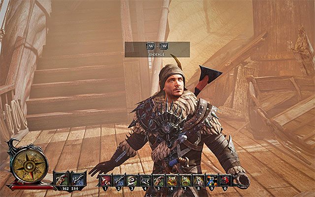 Zalicz scenkę QTE celem wykonania poprawnego uniku - Sea Battle Against Crow (Bitwa morska z Krukiem) | Pozostałe zadania | Risen 3 - Risen 3: Władcy Tytanów - poradnik do gry