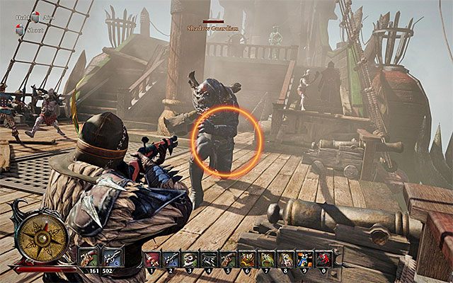 Nie pozwalaj strażnikowi na wyprowadzanie silnych ataków - Sea Battle Against Crow (Bitwa morska z Krukiem) | Pozostałe zadania | Risen 3 - Risen 3: Władcy Tytanów - poradnik do gry