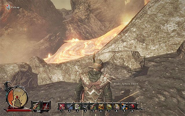 Ostrze jest przy rzece lawy - Re-Forge Sphere Torn (Wykuj ponownie miecz Rozdarta Sfera) | Zadania związane z broniami (Weapons) - Risen 3: Władcy Tytanów - poradnik do gry