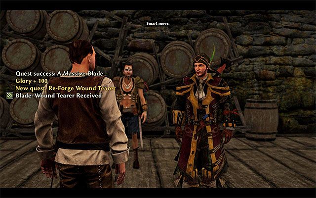 Ostrze ma przy sobie Flynn - Re-Forge Wound Tearer (Wykuj ponownie miecz Rozdzieracz Ran) | Zadania związane z broniami (Weapons) - Risen 3: Władcy Tytanów - poradnik do gry