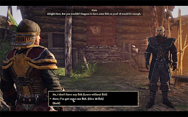 Jeżeli zebrałeś surowe ryby to dobrze jest je podarować Nateowi - The Long March (Długi marsz) | Poboczne zadania - Calador | Risen 3 - Risen 3: Władcy Tytanów - poradnik do gry