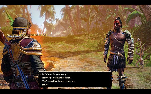 Potwierdź gotowość wyruszenia do siedziby tubylców - Unexpected Effect (Niespodziewany efekt) | Poboczne zadania - Kila | Risen 3 - Risen 3: Władcy Tytanów - poradnik do gry