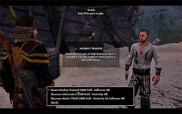 Buddy jest jednym z trenerów, którzy mogą nauczyć Bezimiennego kontroli nad małpami - Monkey Business (Małpi interes) | Poboczne zadania - Kila | Risen 3 - Risen 3: Władcy Tytanów - poradnik do gry