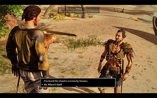 Misję tę zalicza się w trakcie rozmowy z Bonesem - News on Board (Wieści na pokładzie) | Poboczne zadania - Wyspa Złodziei (Isle of Thieves) - Risen 3: Władcy Tytanów - poradnik do gry