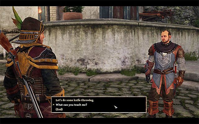 Wells najwięcej czasu spędza przy tarczy do rzucania - Taranis | Trenerzy umiejętności | Risen 3 Władcy Tytanów - Risen 3: Władcy Tytanów - poradnik do gry