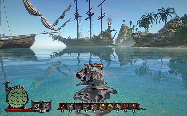 Dotrzyj na pokład jednostki pływającej i porozmawiaj z Jakeem, który zna Bezimiennego - Pirate Alliance (Piracki sojusz) | Główne zadania - Kila | Risen 3 - Risen 3: Władcy Tytanów - poradnik do gry