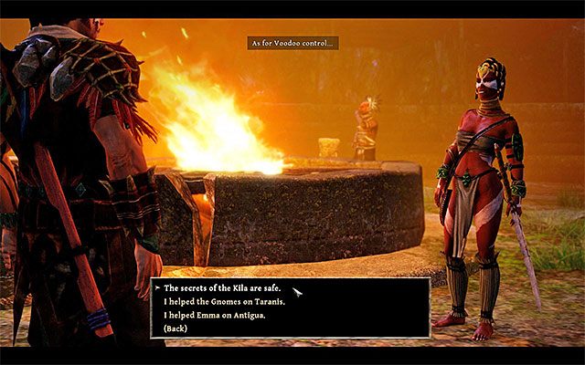 Zdaj raport Tenyi ze wszystkich trzech spotkań - Become a Voodoo Master (Stanie się mistrzem voodoo) | Poboczne zadania - Kila - Risen 3: Władcy Tytanów - poradnik do gry