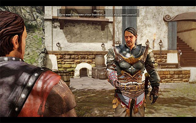 Zapytaj się Magnusa o możliwość awansu - Advancing Among the Guardians (Awansowanie w szeregach strażników) | Poboczne zadania - Taranis - Risen 3: Władcy Tytanów - poradnik do gry