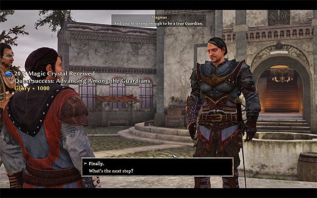 Bezimienny może już awansować na strażnika - Advancing Among the Guardians (Awansowanie w szeregach strażników) | Poboczne zadania - Taranis - Risen 3: Władcy Tytanów - poradnik do gry