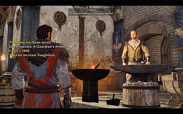 Gordon przekaże Bezimiennemu nowy pancerz - A Guardians Armor (Pancerz strażnika) | Poboczne zadania - Taranis | Risen 3 - Risen 3: Władcy Tytanów - poradnik do gry
