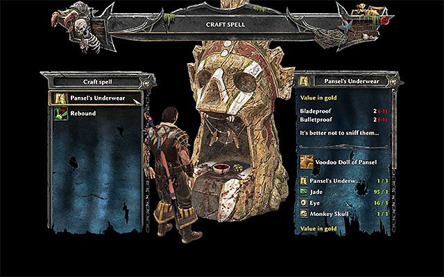 Wejdź w interakcję z Kamieniem Przodków i wybierz z listy pozyskaną niedawno bieliznę (Pansels Underwear) - Become a Voodoo Master (Stanie się mistrzem voodoo) | Poboczne zadania - Antigua - Risen 3: Władcy Tytanów - poradnik do gry