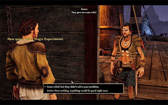 Ponownie pogadaj z Bonesem - Black Magic Experiments (Eksperymenty z czarną magią) | Zadania załogi (Crew) - Risen 3: Władcy Tytanów - poradnik do gry