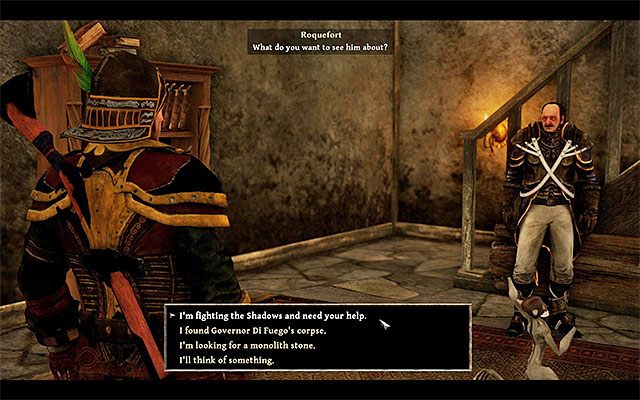 Możesz wybrać jeden z kilku powodów dla spotkania się z komendantem - The Commandant of Tacarigua (Komendant Tacarigui) | Poboczne zadania - Tacarigua - Risen 3: Władcy Tytanów - poradnik do gry