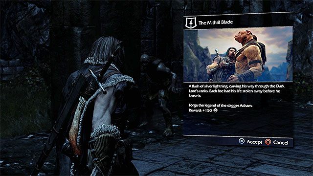 Przykładowe miejsce rozpoczęcia misji związanej z obsługą miecza - Ogólne założenia | Misje związane z broniami w Środziemie Cień Mordoru - Śródziemie: Cień Mordoru - poradnik do gry