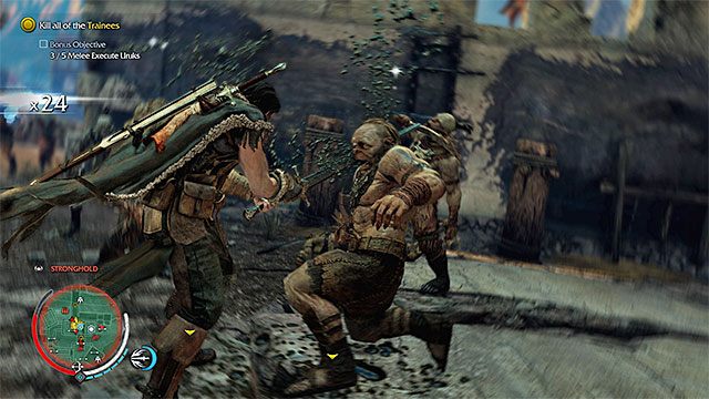 Atak Execution pozwoli ci zaliczyć opcjonalny cel misji - Cutting the Lines - Przecinanie linii (miecz) | Misje związane z broniami - Śródziemie: Cień Mordoru - poradnik do gry