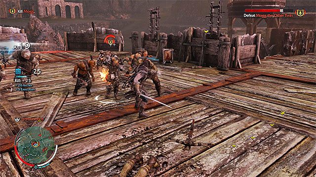 Uważaj na silne ataki w wykonaniu bardziej elitarnych potworów - Walka wręcz w Środziemie Cień Mordoru | Walka - Śródziemie: Cień Mordoru - poradnik do gry