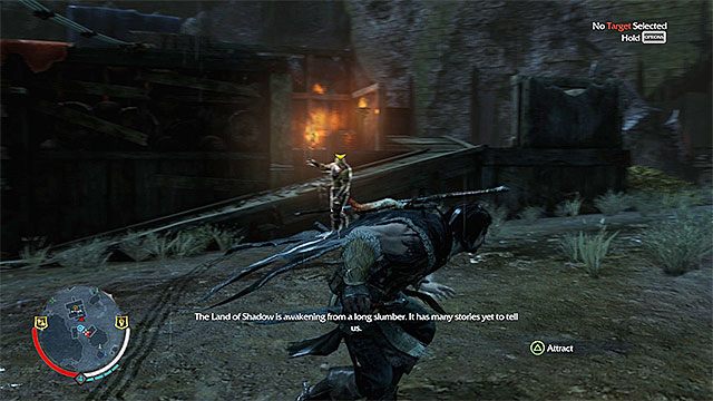 Żółte i czerwone ikony symbolizują stany zaalarmowania przeciwników - Działanie z ukrycia w Środziemie Cień Mordoru | Walka - Śródziemie: Cień Mordoru - poradnik do gry