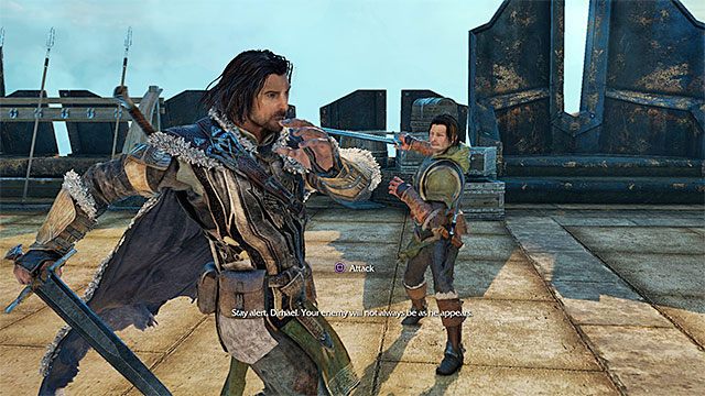 Musisz przećwiczyć absolutne podstawy walki wręcz - 1 - Prolog | Główne misje w Środziemie Cień Mordoru - Śródziemie: Cień Mordoru - poradnik do gry